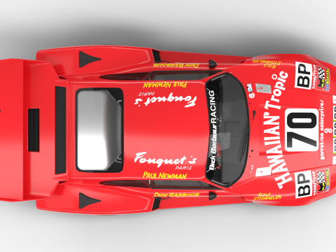 Porsche 935 Le Mans 1979 Barbour Racing 2nd Place 3D Модель