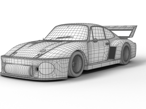 Porsche 935 Le Mans 1979 Barbour Racing 2nd Place 3D Модель