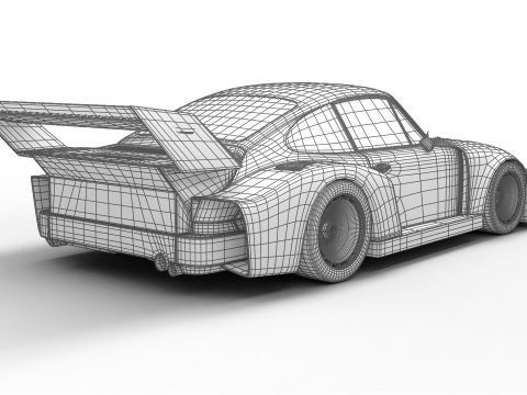 Porsche 935 Le Mans 1979 Barbour Racing 2nd Place 3D Модель