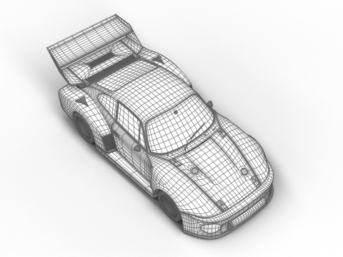 Porsche 935 Le Mans 1979 Barbour Racing 2nd Place 3D Модель
