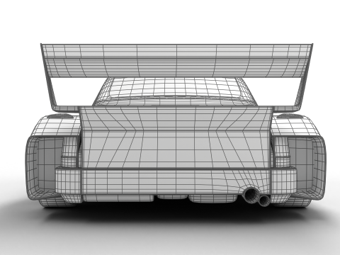 Porsche 935 Le Mans 1979 Barbour Racing 2nd Place 3D Модель