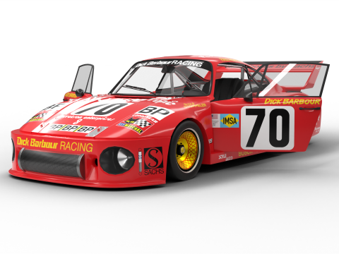 Porsche 935 Le Mans 1979 Barbour Racing 2nd Place HQ Modelo 3D