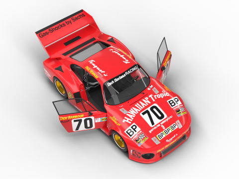 Porsche 935 Le Mans 1979 Barbour Racing 2nd Place HQ 3D Model