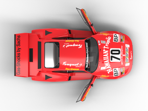 Porsche 935 Le Mans 1979 Barbour Racing 2nd Place HQ 3D Model