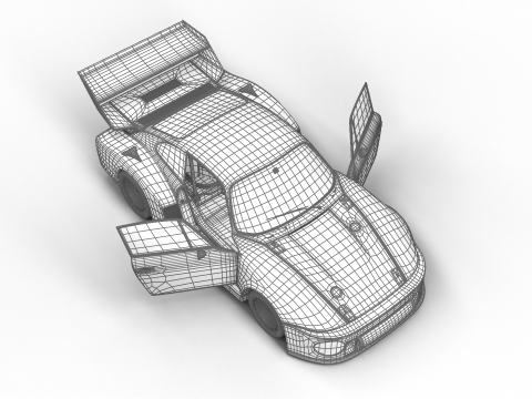 Porsche 935 Le Mans 1979 Barbour Racing 2nd Place HQ 3D Model