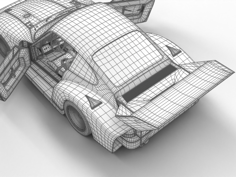 Porsche 935 Le Mans 1979 Barbour Racing 2nd Place HQ 3D Model