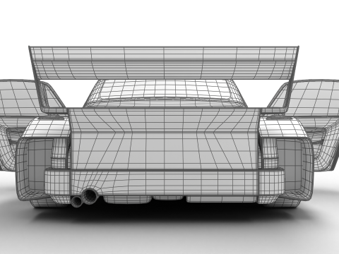 Porsche 935 Le Mans 1979 Barbour Racing 2nd Place HQ 3D Model