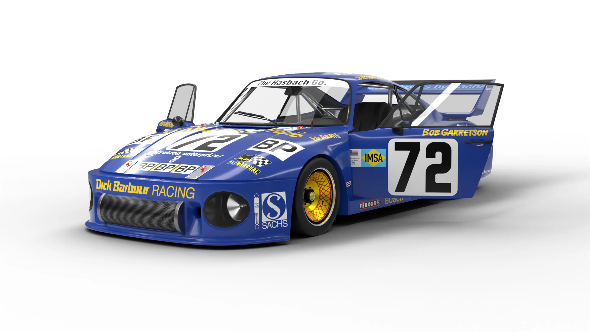 Porsche 935 Le Mans 1979-79 Barbour Racing HQ 3D Model .c4d .max .obj .3ds .fbx .stl .blend 