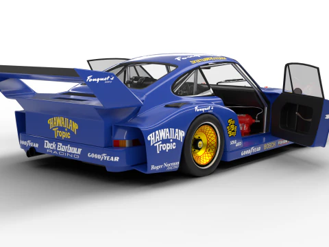 Porsche 935 Le Mans 1979-79 Barbour Racing HQ 3D Model