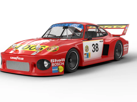 Porsche 935 77 Gelo No67 DRM Nurburgring Yarışı 1977 Kazananı 3D Model