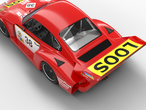 Porsche 935 77 Gelo No67 Winner DRM Nurburgring Racing 1977 Modèle 3D