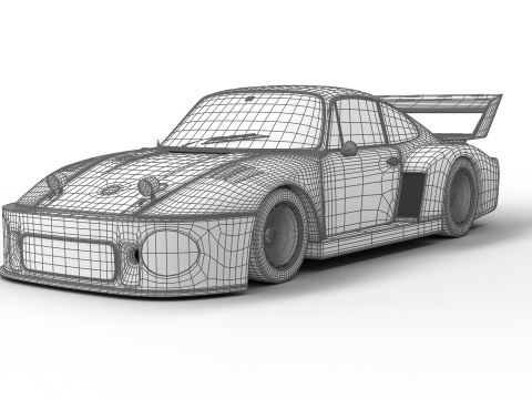 Porsche 935 77 Gelo No67 Winner DRM Nurburgring Racing 1977 Modèle 3D