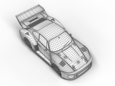Porsche 935 77 Gelo No67 Winner DRM Nurburgring Racing 1977 Modèle 3D