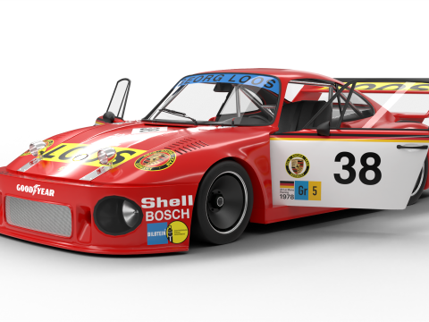 Porsche 935 77 Gelo No67 Winner DRM Nurburgring Racing 1977 HQ Modelo 3D