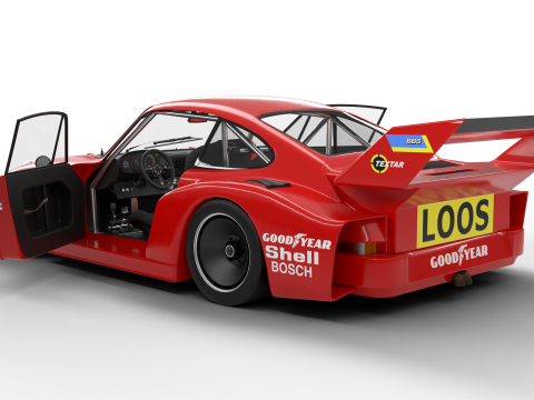 Porsche 935 77 Gelo No67 Winner DRM Nurburgring Racing 1977 HQ 3D Model