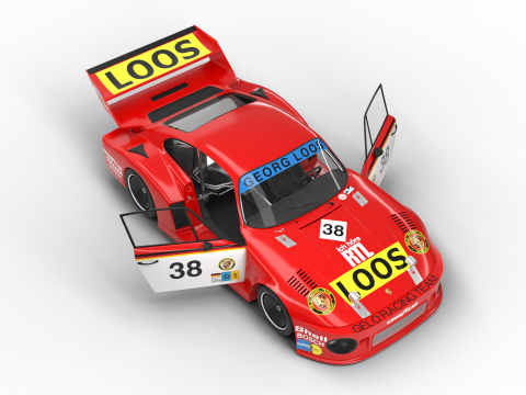 Porsche 935 77 Gelo No67 Winner DRM Nurburgring Racing 1977 HQ 3D Model
