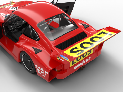 Porsche 935 77 Gelo No67 Winner DRM Nurburgring Racing 1977 HQ 3D Model