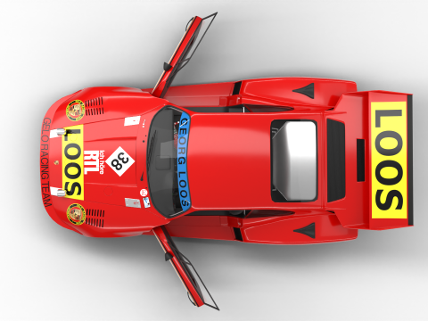 Porsche 935 77 Gelo No67 Winner DRM Nurburgring Racing 1977 HQ 3D Model