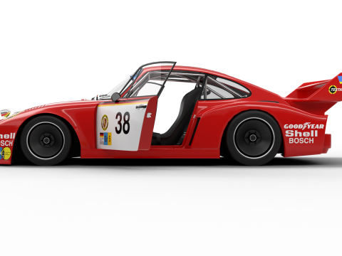 Porsche 935 77 Gelo No67 Winner DRM Nurburgring Racing 1977 HQ 3D Model