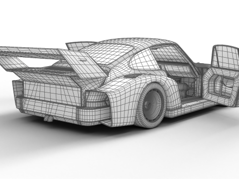 Porsche 935 77 Gelo No67 Winner DRM Nurburgring Racing 1977 HQ 3D Model