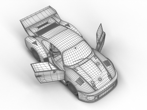 Porsche 935 77 Gelo No67 Winner DRM Nurburgring Racing 1977 HQ 3D Model