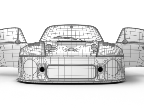 Porsche 935 77 Gelo No67 Winner DRM Nurburgring Racing 1977 HQ 3D Model