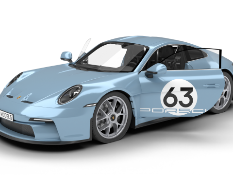 Porsche 911 S-T 2024 HQ 3D Model