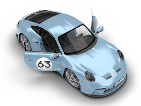 Porsche 911 S-T 2024 HQ 3D Модель