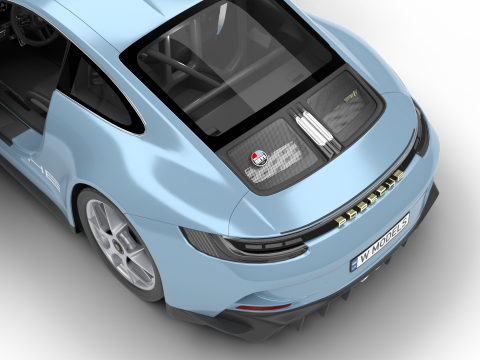 Porsche 911 S-T 2024 HQ 3D Модель