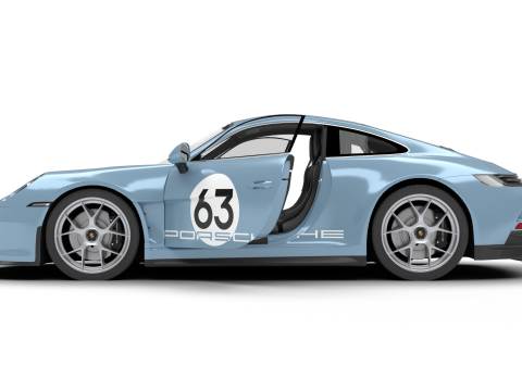 Porsche 911 S-T 2024 HQ 3D Модель