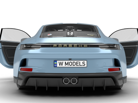 Porsche 911 S-T 2024 HQ 3D Модель