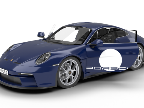 Porsche 911 S-T 2024 HQ 3D Model
