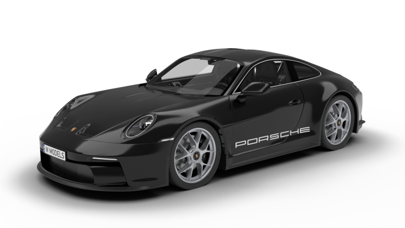 Porsche 911 S-T 2024 3D 模型 .c4d .max .obj .3ds .fbx .stl .blend 