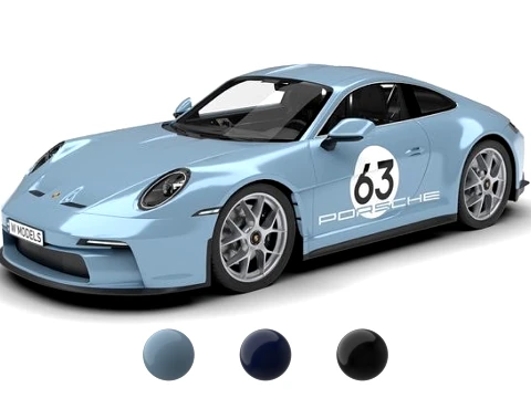 Porsche 911 S-T 2024 3D Model