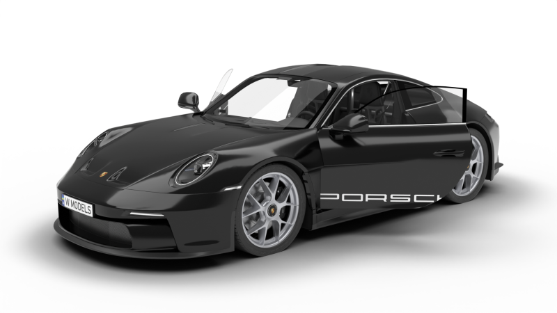 Porsche 911 S-T 2024 HQ 3Dモデル .c4d .max .obj .3ds .fbx .stl .blend 