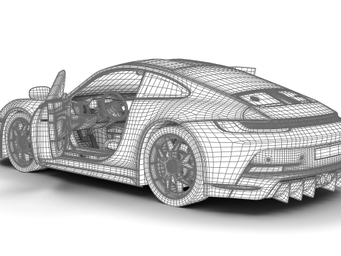 Porsche 911 S-T 2024 HQ 3Dモデル