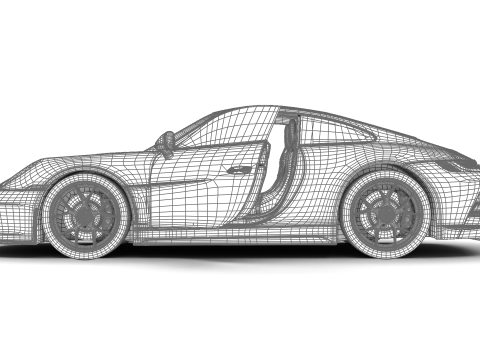 Porsche 911 S-T 2024 HQ 3Dモデル