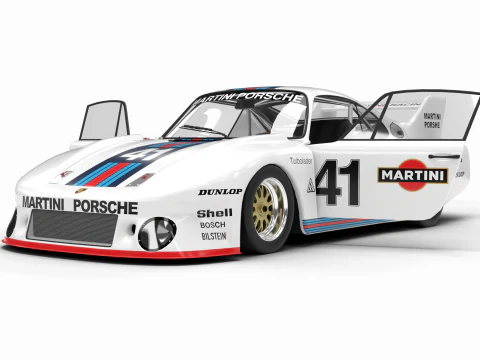 Pack interior do carro Porsche 935 HQ Modelo 3D