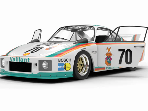 Pack interior do carro Porsche 935 HQ Modelo 3D