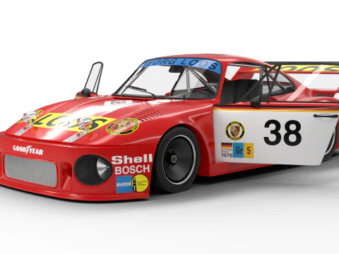 Pack interior do carro Porsche 935 HQ Modelo 3D