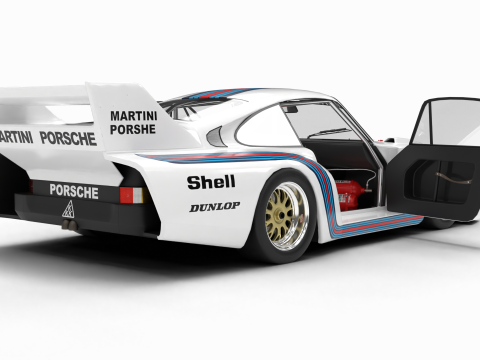 Pack Porsche 935 car HQ interior Modèle 3D