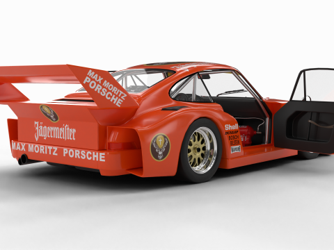 Pack Porsche 935 car HQ interior Modèle 3D