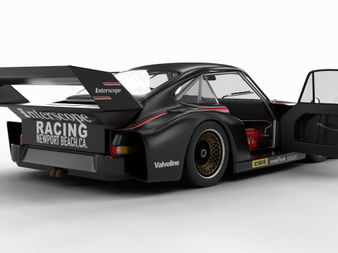 Pack Porsche 935 car HQ interior Modèle 3D