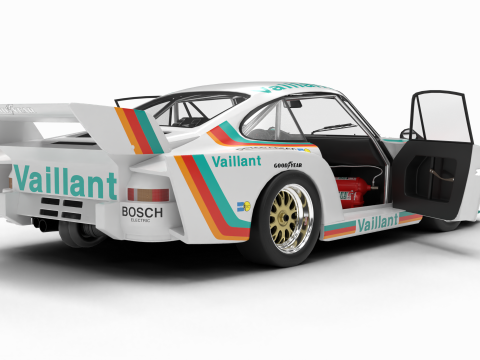Pack Porsche 935 car HQ interior Modèle 3D