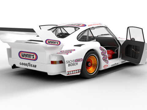 Pack Porsche 935 car HQ interior Modèle 3D