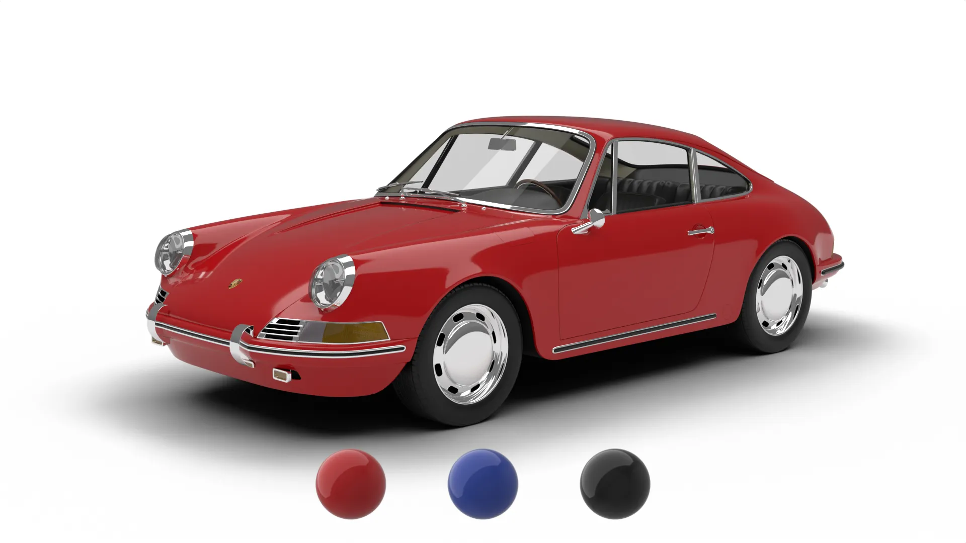 Porsche 911 1964 3D Model .c4d .max .obj .3ds .fbx .stl .blend 