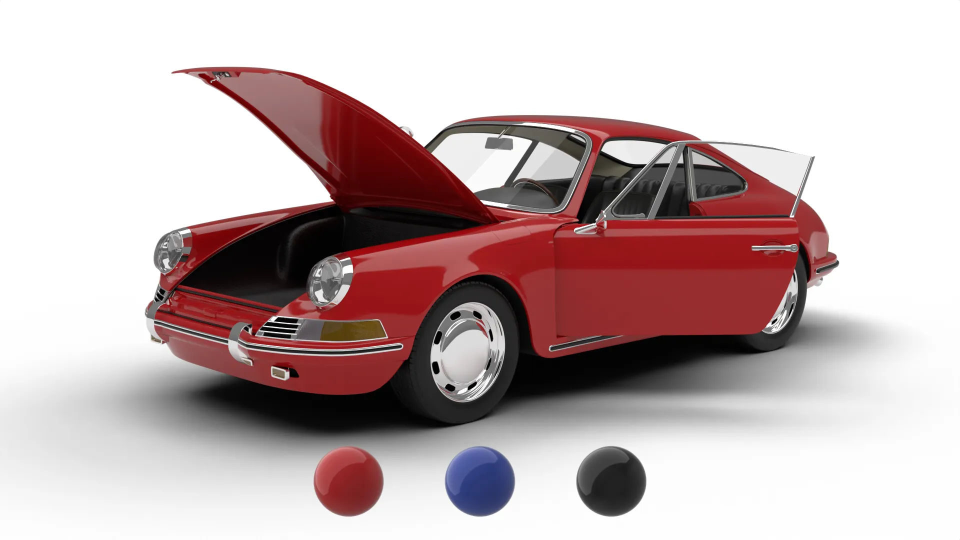 Porsche 911 1964 QG Modèle 3D .c4d .max .obj .3ds .fbx .stl .blend 