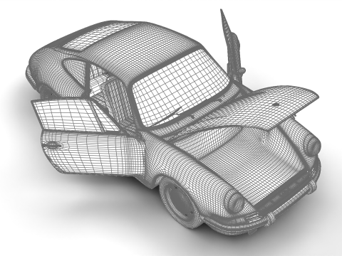 Porsche 911 1964 HQ 3D Model
