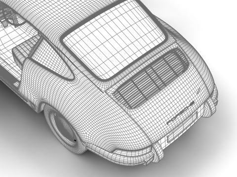 Porsche 911 1964 HQ 3D Model
