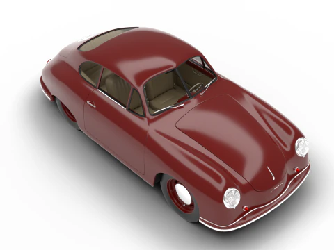 Porsche 356 1300 1952 3D Model